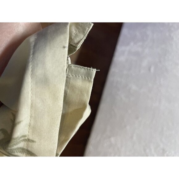 Las Vegas Palm Trees short sleeve button up MENS M Khaki Beige Retro - Picture 12 of 13